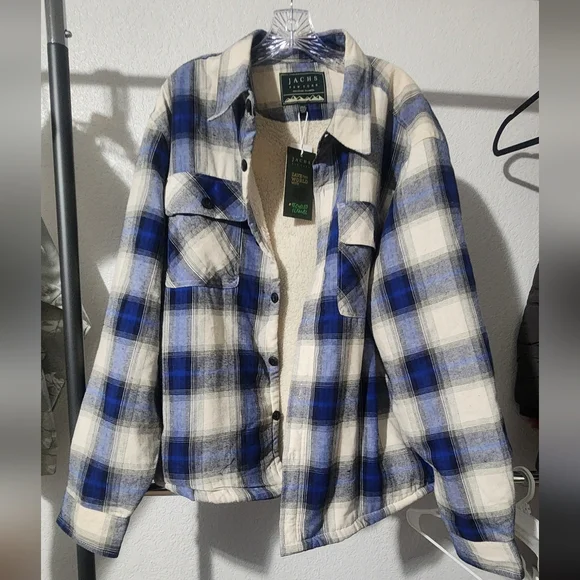 JACHS NY Recyled Flannel Shacket - XXL (Blue/Gray) - Picture 1 of 2